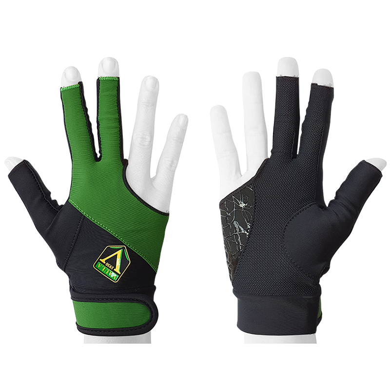 Gant Longoni Vaula noir/vert patch&velcro Main Droite S