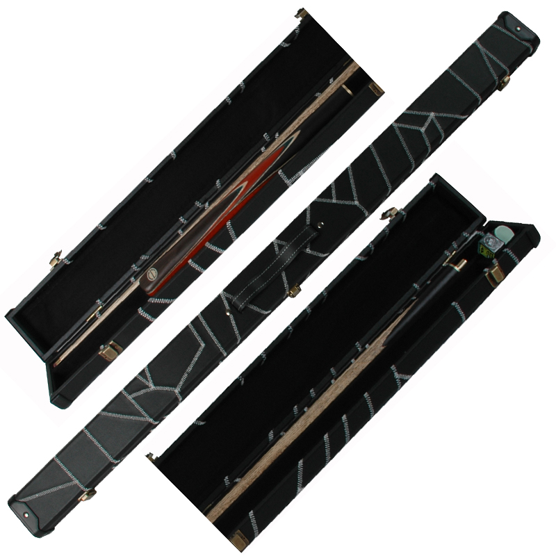 Etui rigide renforcé Black/piqûres brodées white 2p3/4 121cm