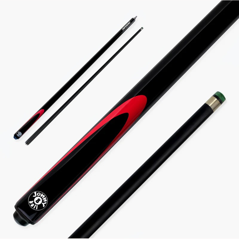Queue FiberGlass/Graphite J&B Inferno Black/ Red 2 pièces – Image 3