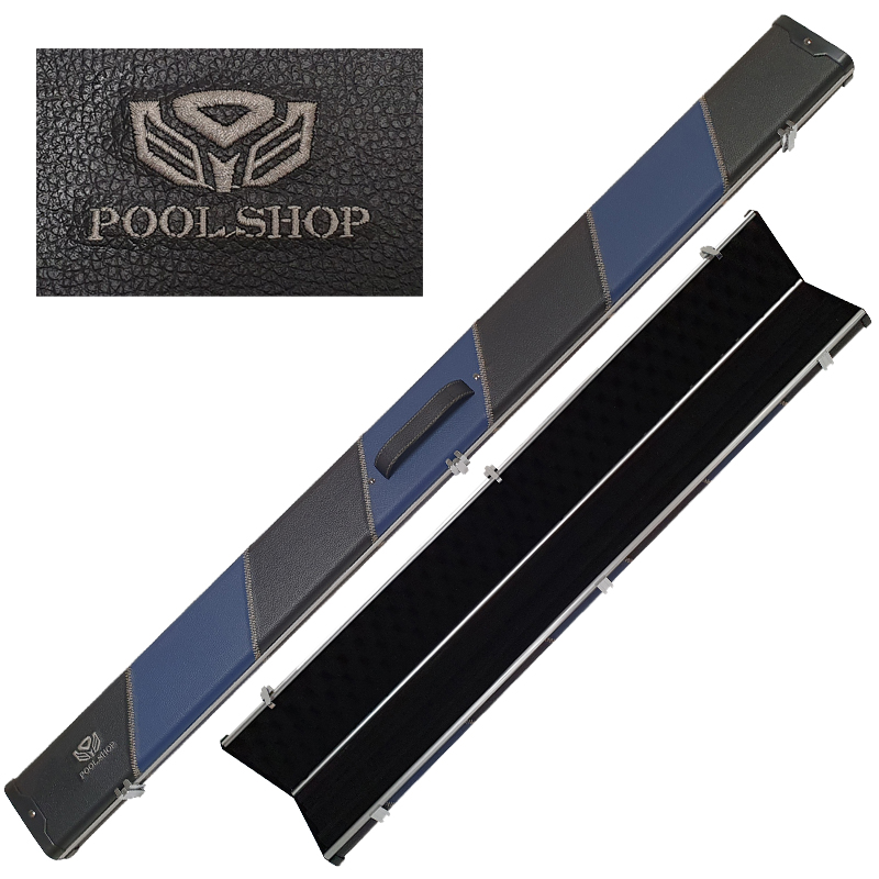 Etui aluminium/cuir Black/Blue (3Q) Pool Shop Queue 1 pièce