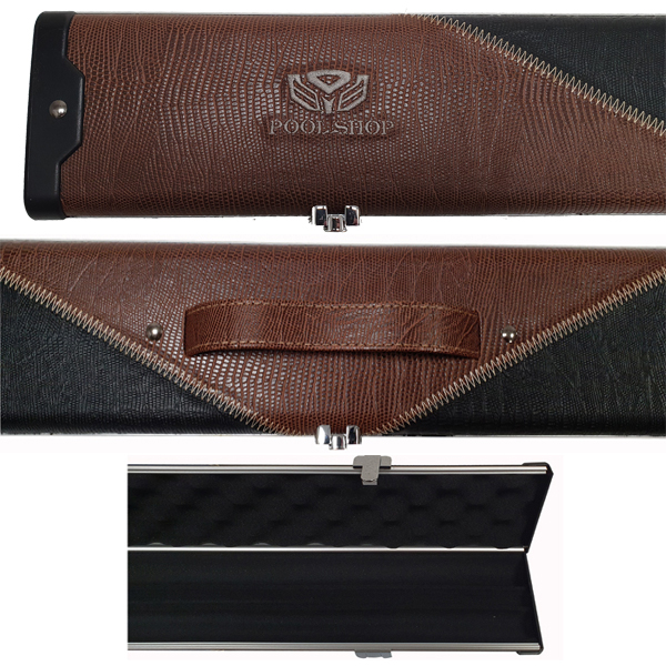Etui aluminium/cuir Black/Brown (3Q) Pool Shop Queue 1 pièce – Image 2