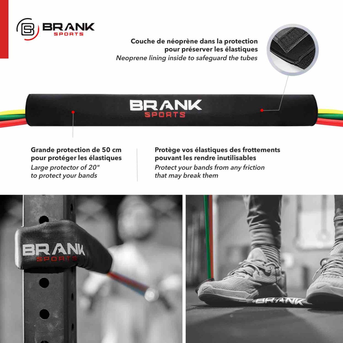 Kit élastiques de musculation avec poignées BRANK Tubes – Image 5
