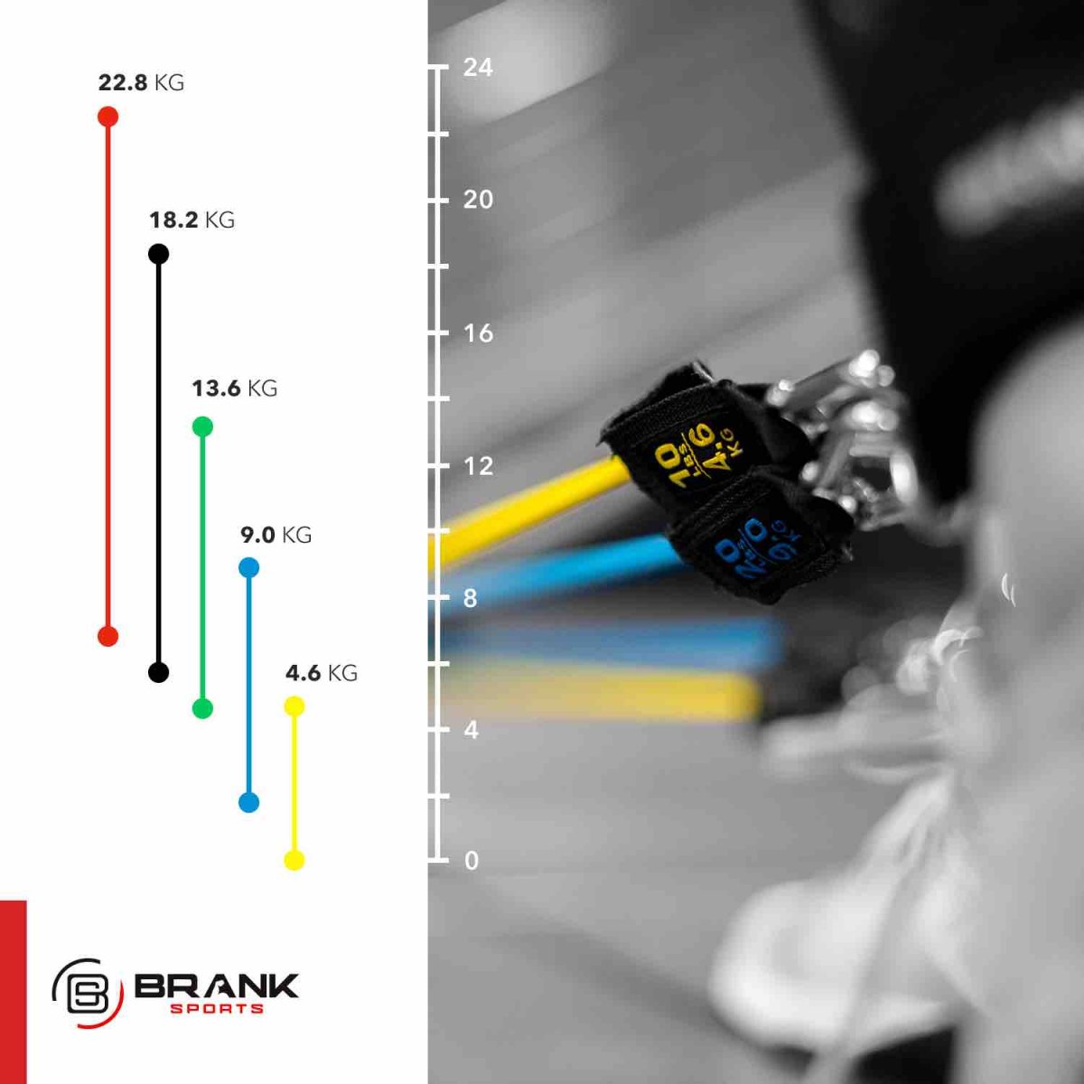 Kit élastiques de musculation avec poignées BRANK Tubes – Image 7