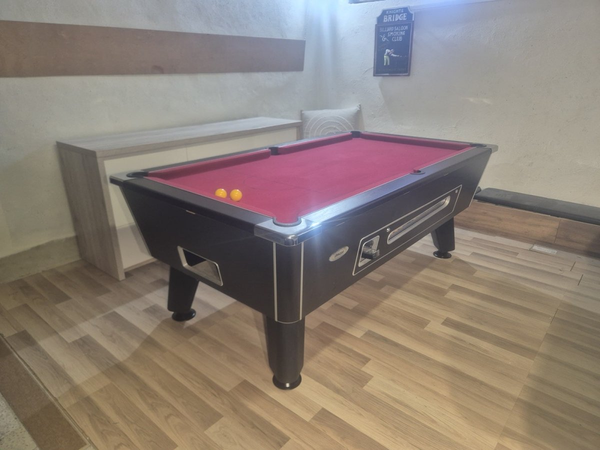 Billard pool DPT Omega noir à monnayeur 7ft – Image 6