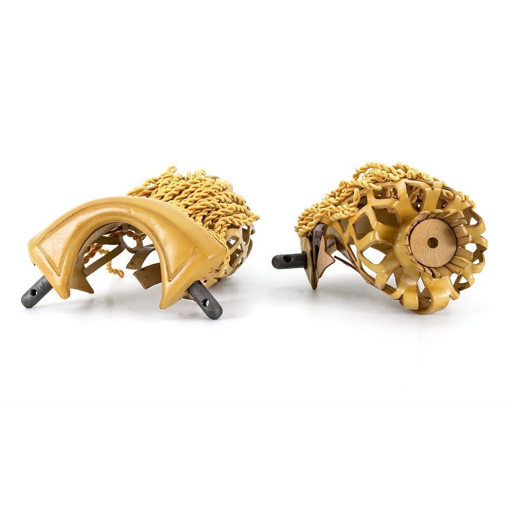 Poches en cuir chêne clair pour billard américain