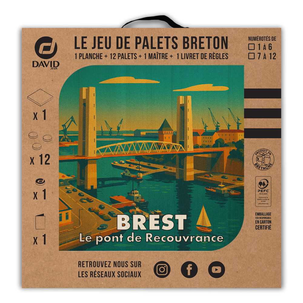 Kit de jeu de palets breton – Brest – Le pont de Recouvrance – Image 3