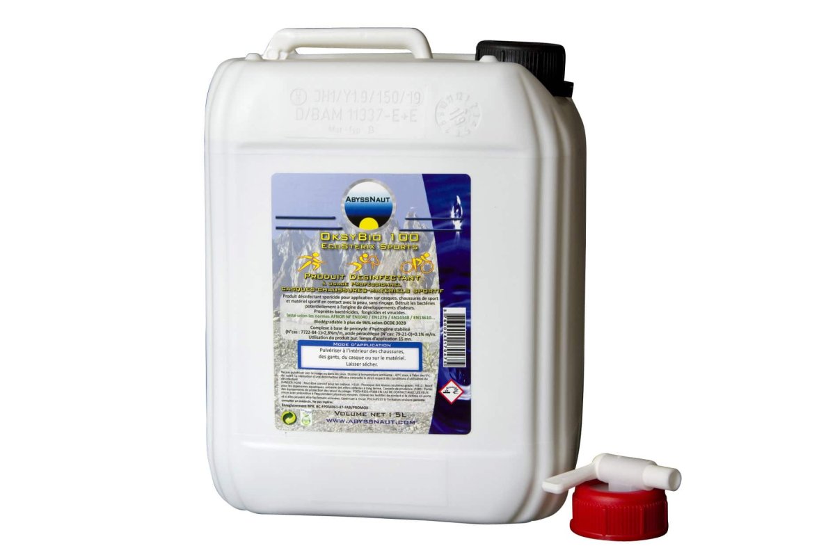 Oksybio100 Sport EcoSterix- Désinfectant pour matériel sportif: casque de vélo, d’équitation, chaussures de ski, gants…
