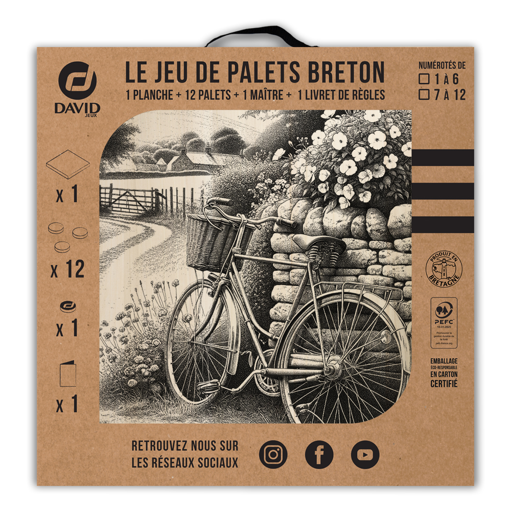 Kit de jeu de palets breton – Bicyclette – Image 3