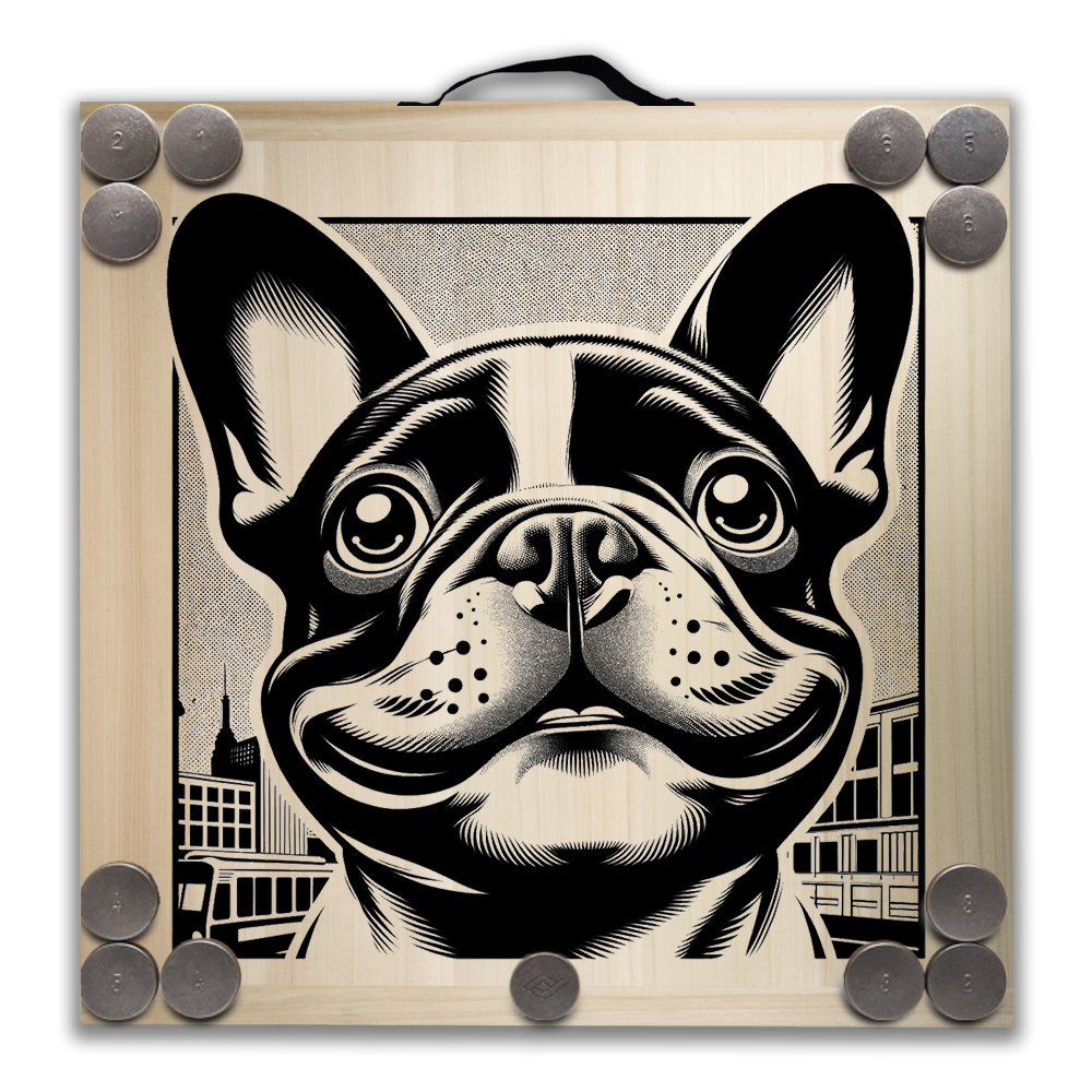 Kit de jeu de palets breton – Bouledogue français – Image 2