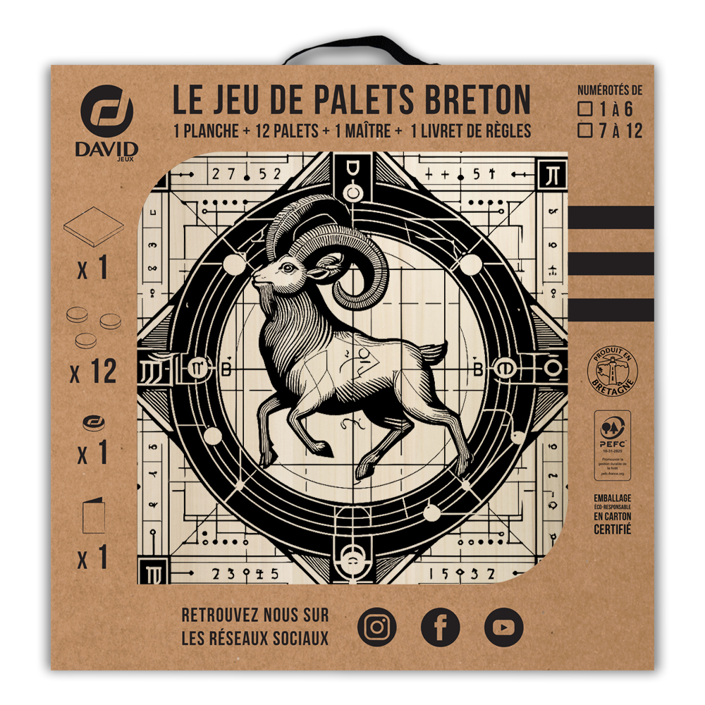 Kit de jeu de palets breton – Signe du Capricorne – Image 3
