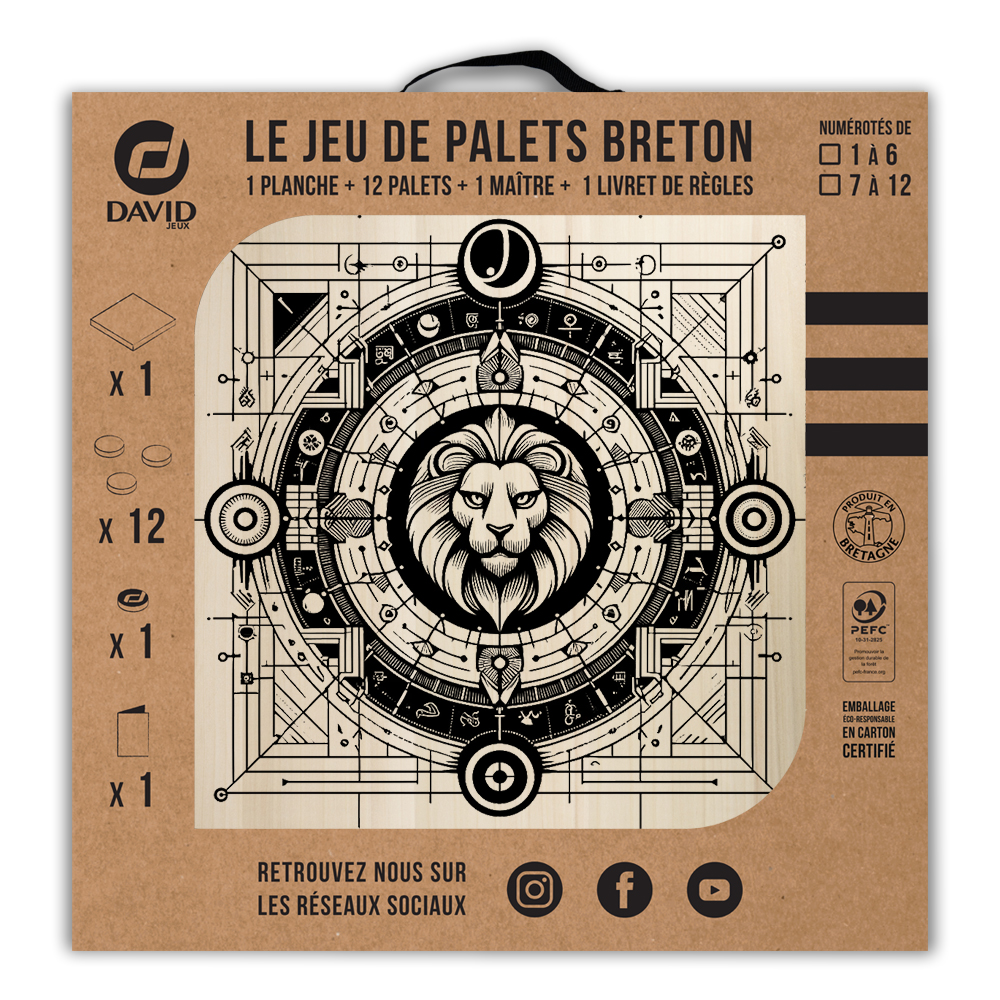 Kit de jeu de palets breton – Signe du Lion – Image 3