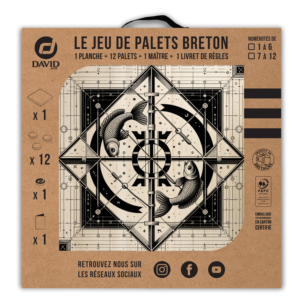 Kit de jeu de palets breton – Signe du Poisson – Image 3