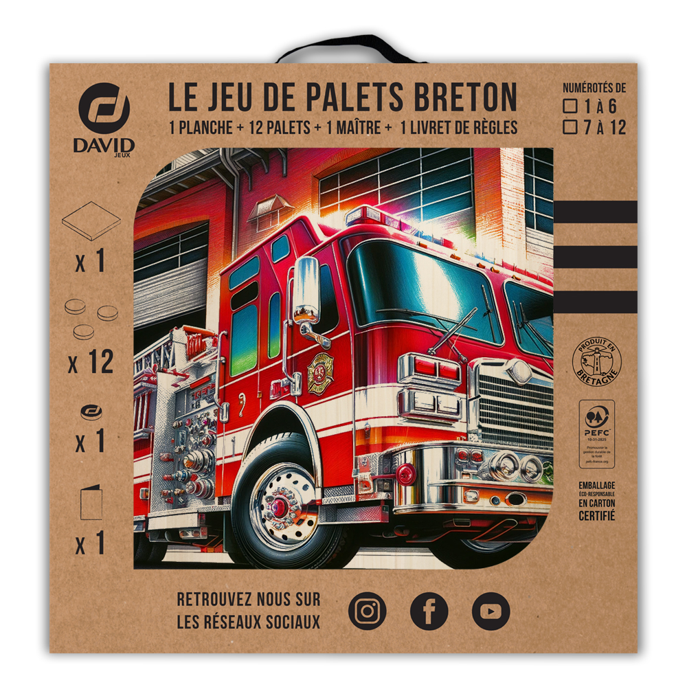 Kit de jeu de palets breton – Pompier couleurs – Image 3
