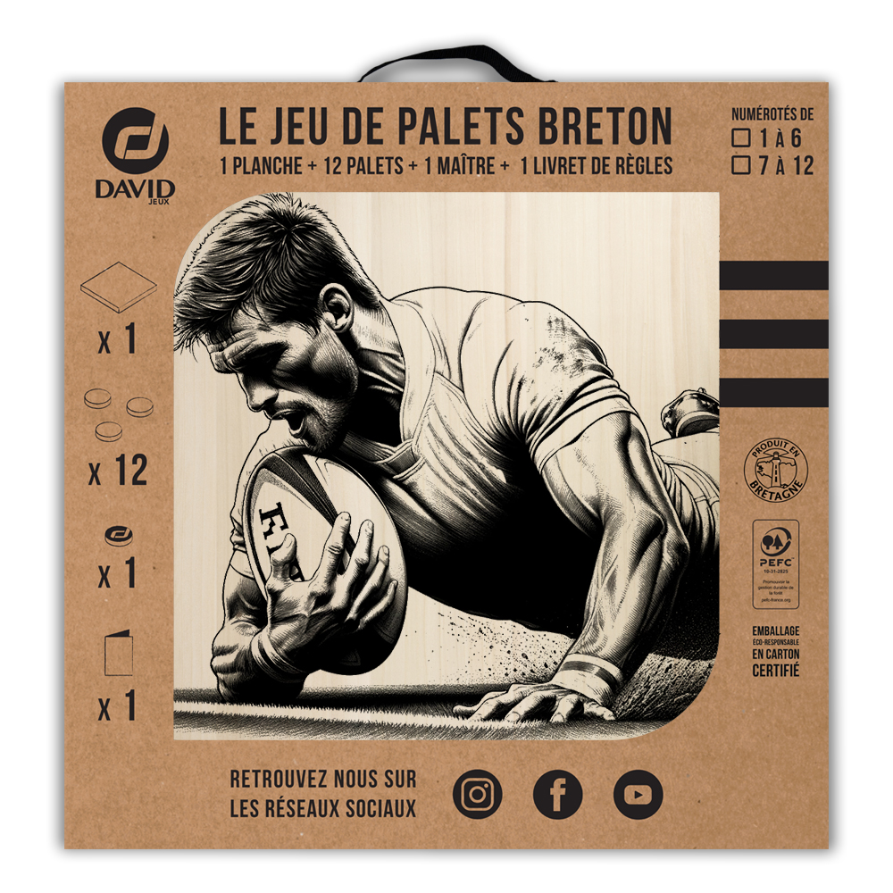 Kit de jeu de palets breton – Rugbyman – Image 4