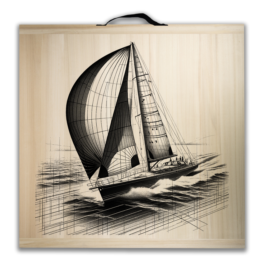 Kit de jeu de palets breton – Voilier sous SPI