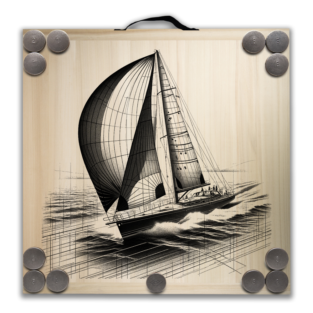 Kit de jeu de palets breton – Voilier sous SPI – Image 3