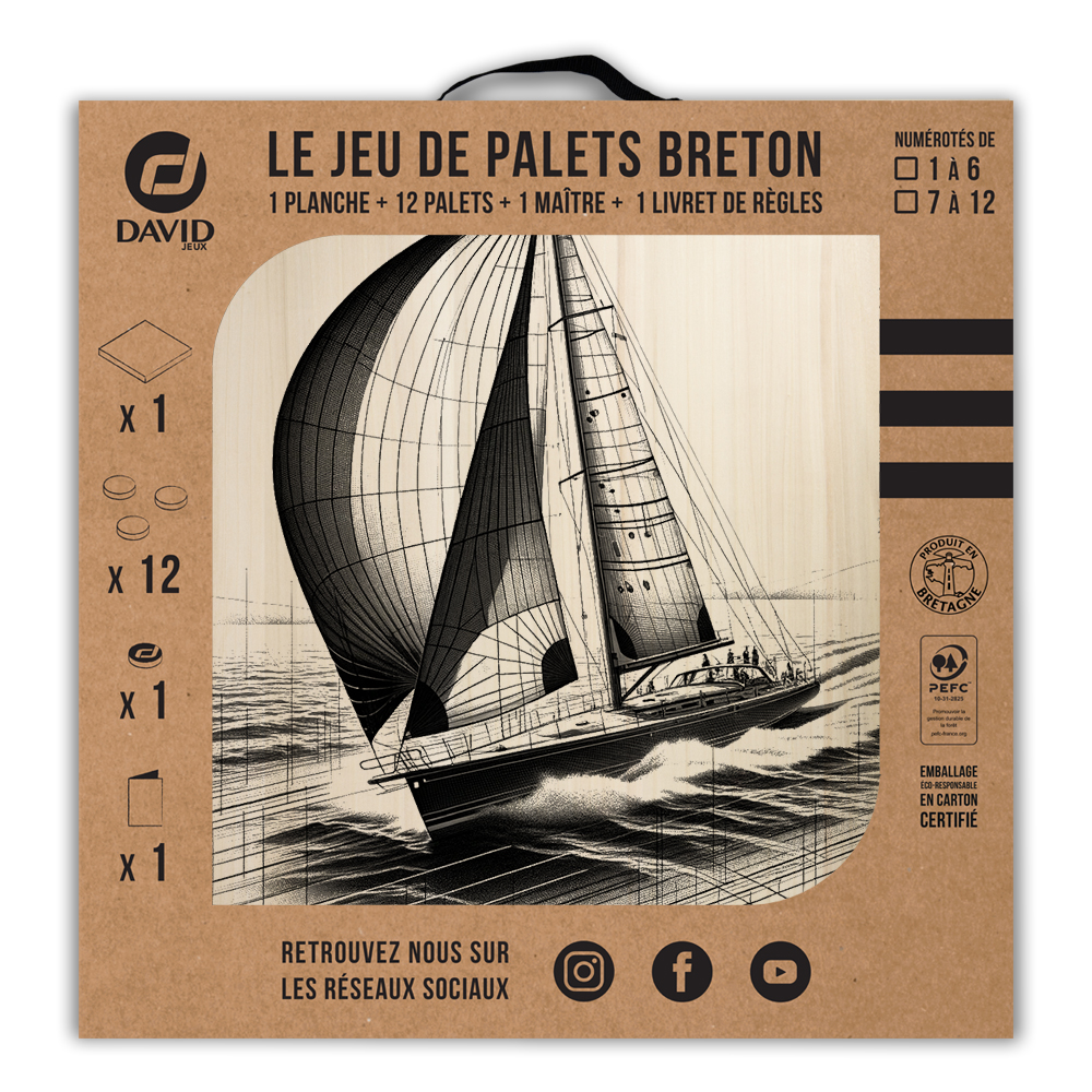 Kit de jeu de palets breton – Voilier sous SPI – Image 4