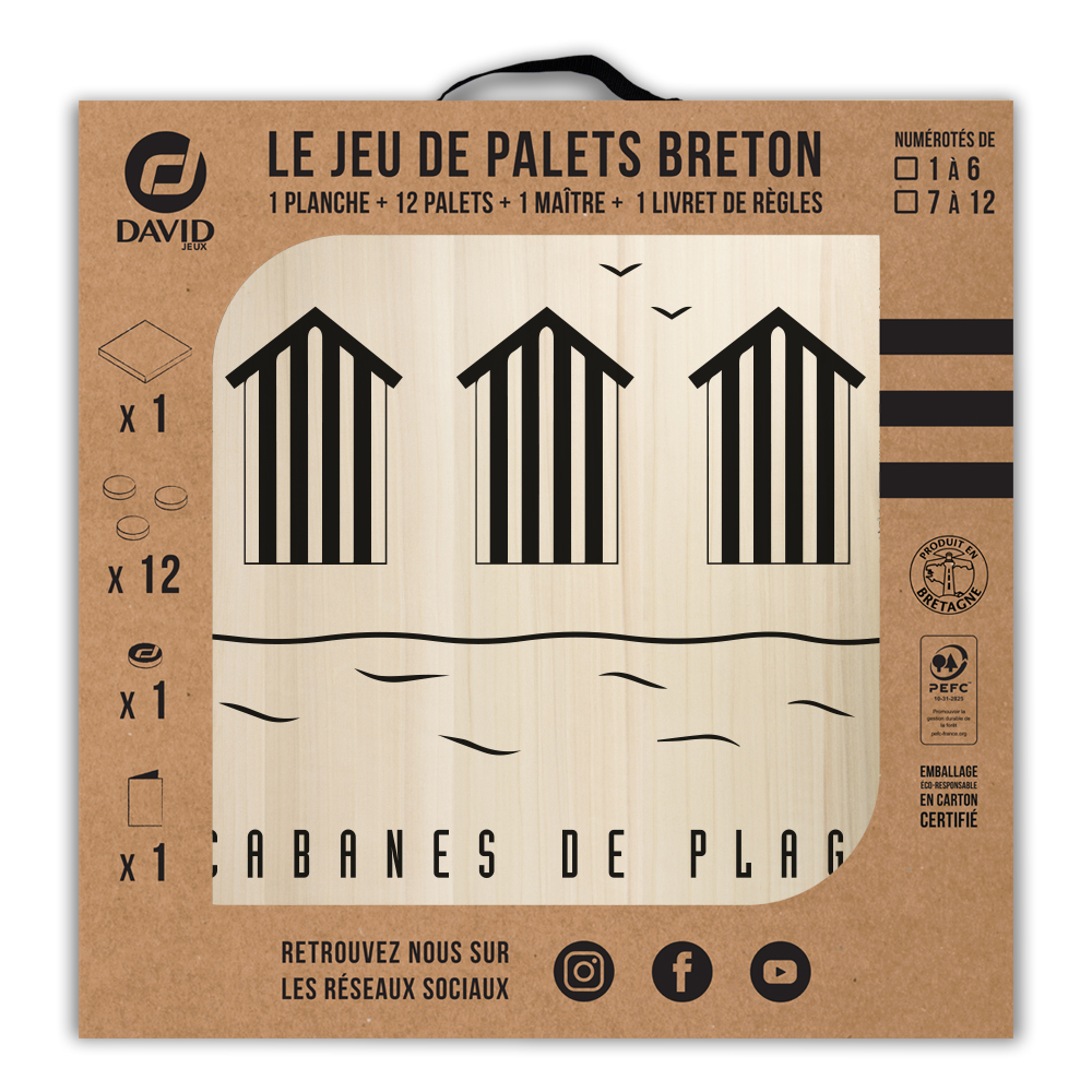 Kit de jeu de palets breton – Cabanes de plage – Image 3