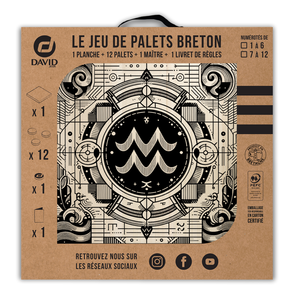 Kit de jeu de palets breton – Signe du Verseau – Image 3