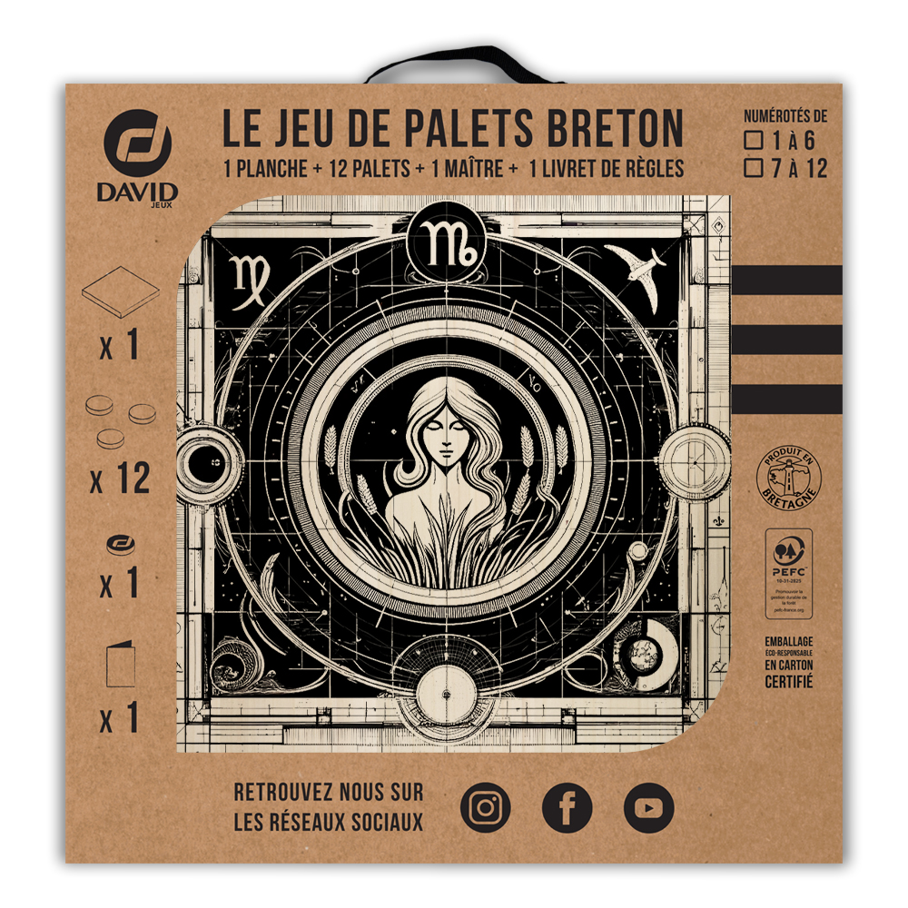 Kit de jeu de palets breton – Signe de la Vierge – Image 3