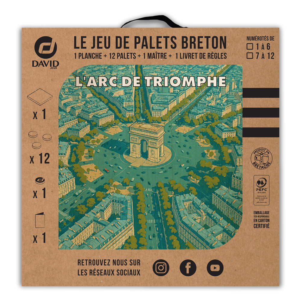 Kit de jeu de palets breton – L’Arc de Triomphe – Image 3