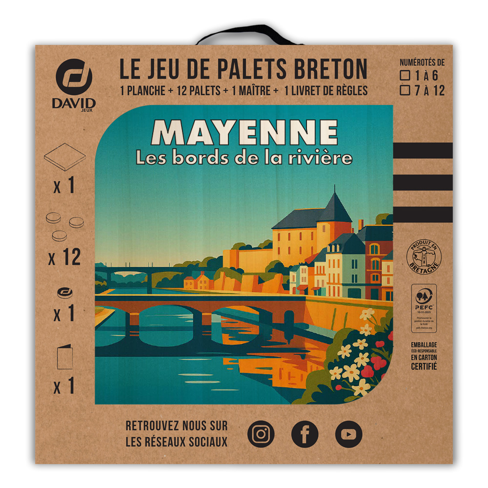 Kit de jeu de palets breton – Mayenne – Les bords de rivière – Image 3
