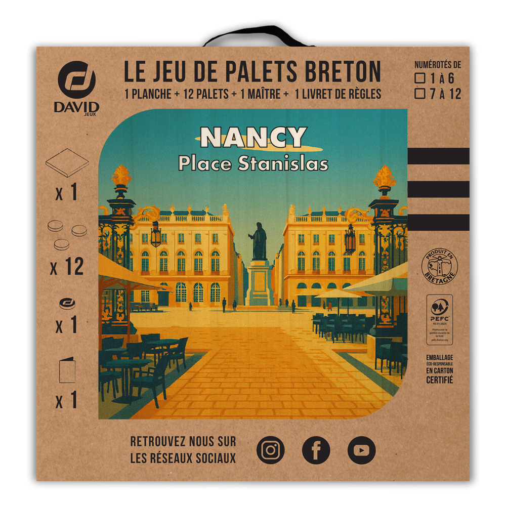 Kit de jeu de palets breton – Nancy – La place Stanislas – Image 3