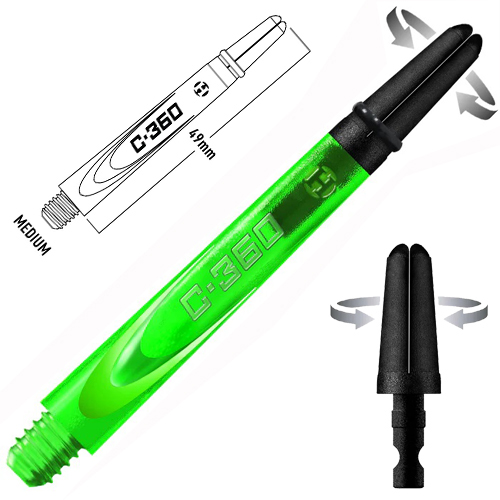 Tige (3) Poly 360 Top Carbon green medium