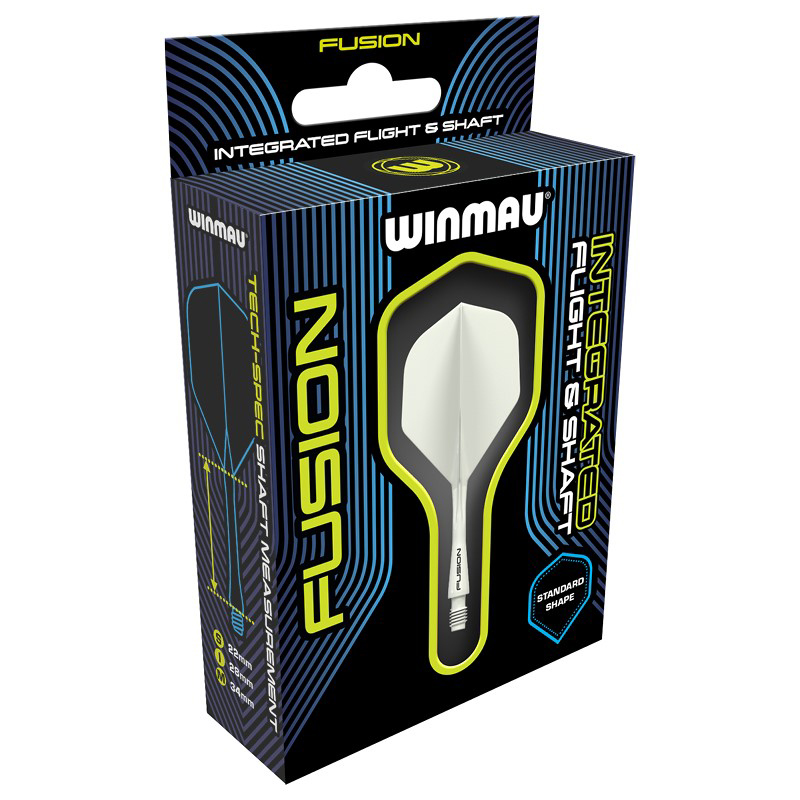 Combi Ailette&Tige Winmau Fusion Solid White 28mm – Image 2