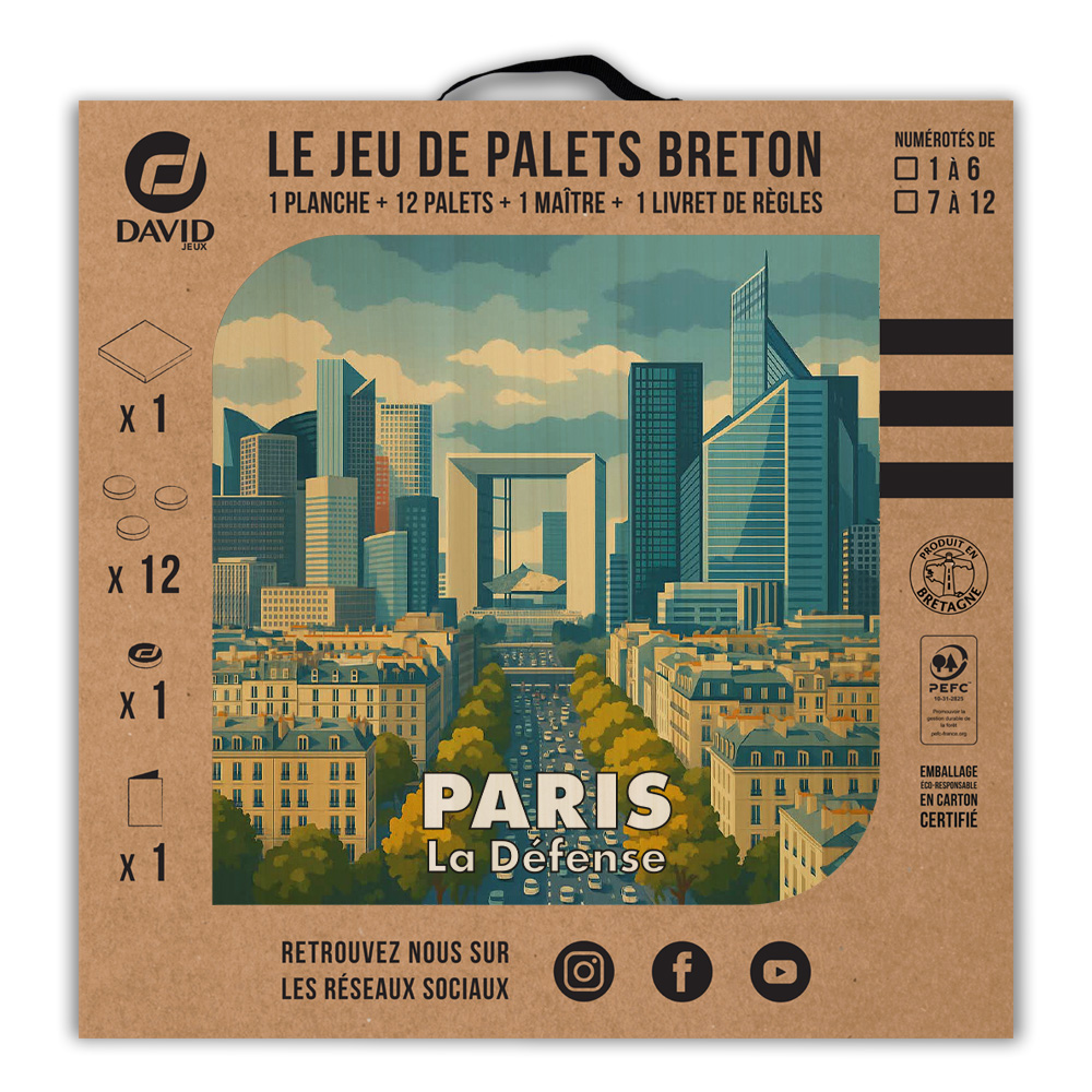 Kit de jeu de palets breton – Paris – La Défense – Image 3
