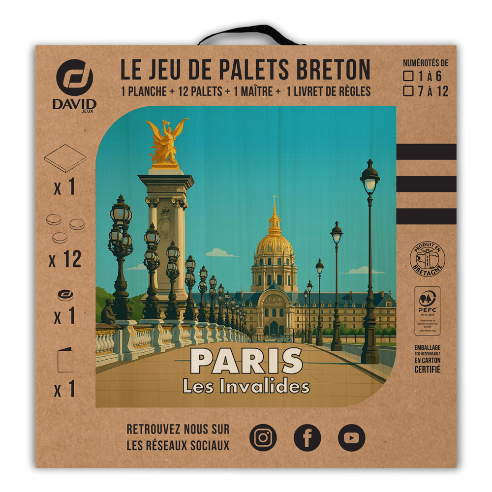 Kit de jeu de palets breton – Paris – Les Invalides – Image 3