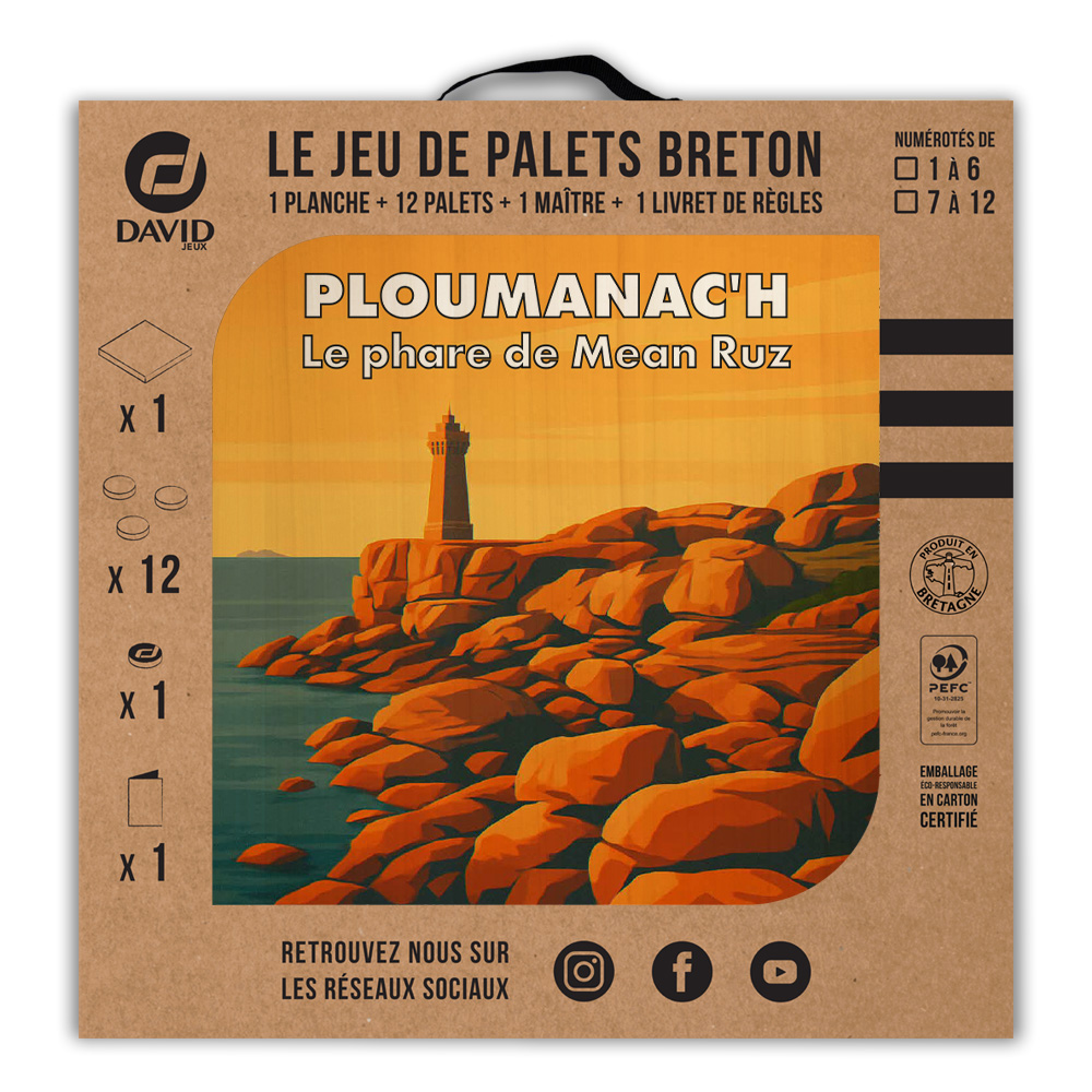 Kit de jeu de palets breton – Ploumanac’h – Le phare de Mean Ruz – Image 3
