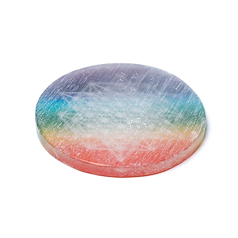 Petite Plaque Sélénite Teintée Tétraèdre – Image 4