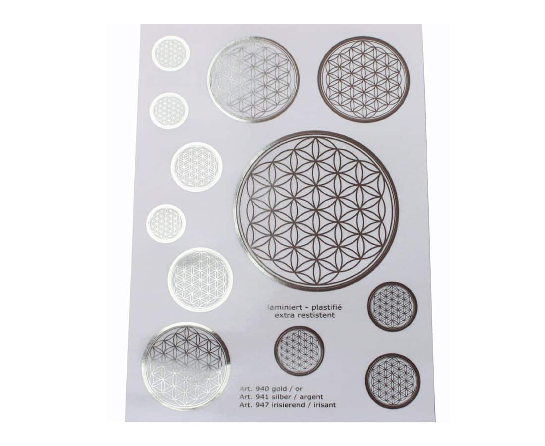 Autocollants (Stickers) Fleur de Vie A5 – Image 3