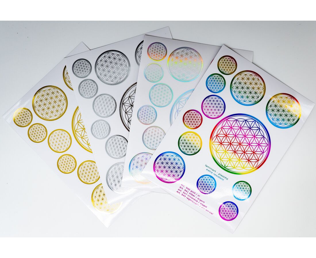 Autocollants (Stickers) Fleur de Vie A5 – Image 4