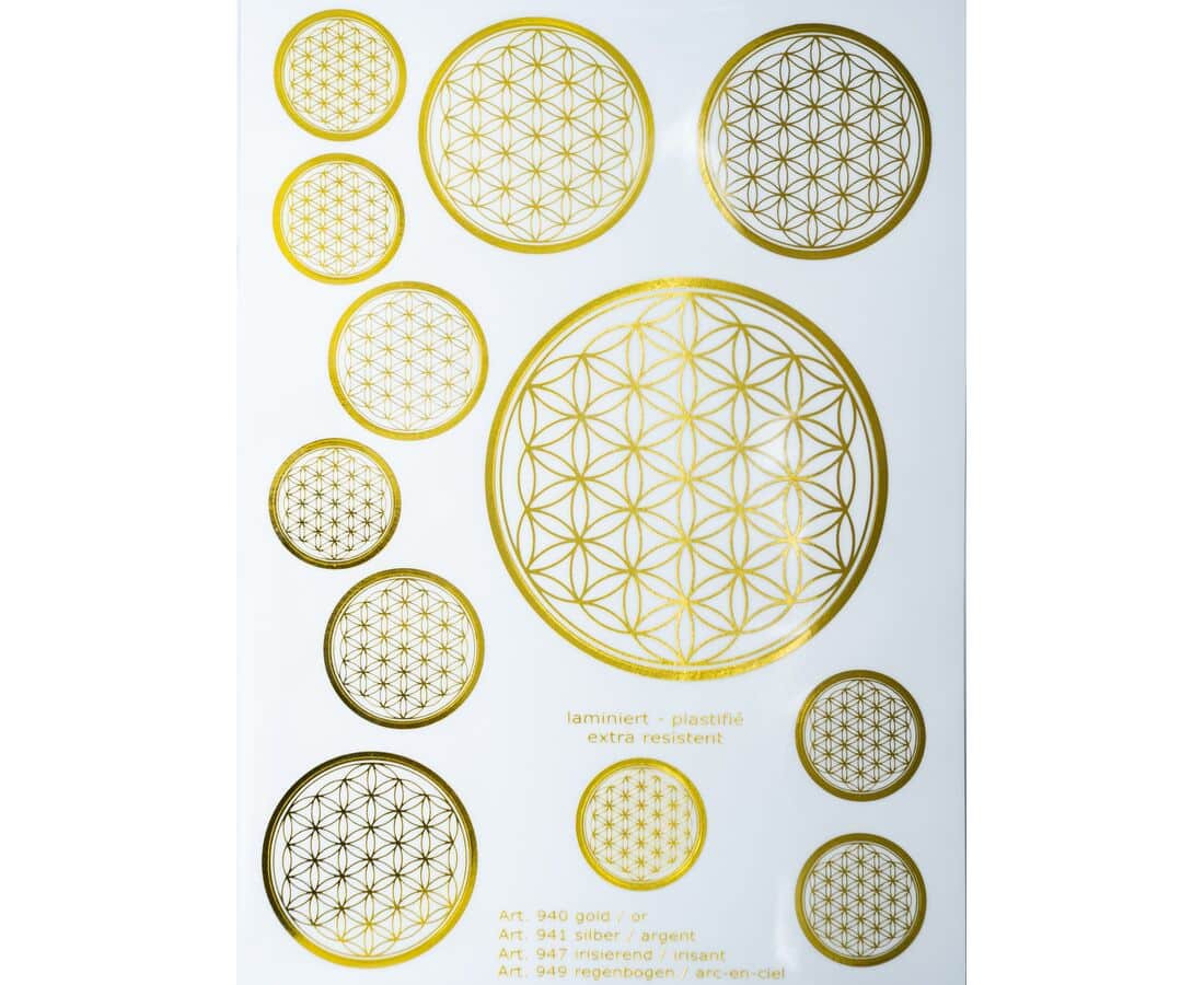 Autocollants (Stickers) Fleur de Vie A5 – Image 2