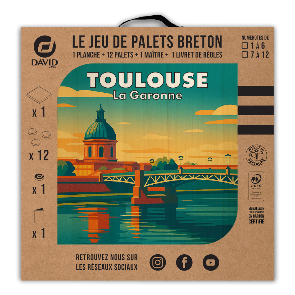 Kit de jeu de palets breton – Toulouse – La Garonne – Image 3