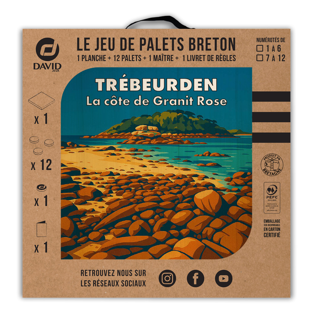 Kit de jeu de palets breton – Trébeurden – La côte de Granit Rose – Image 3
