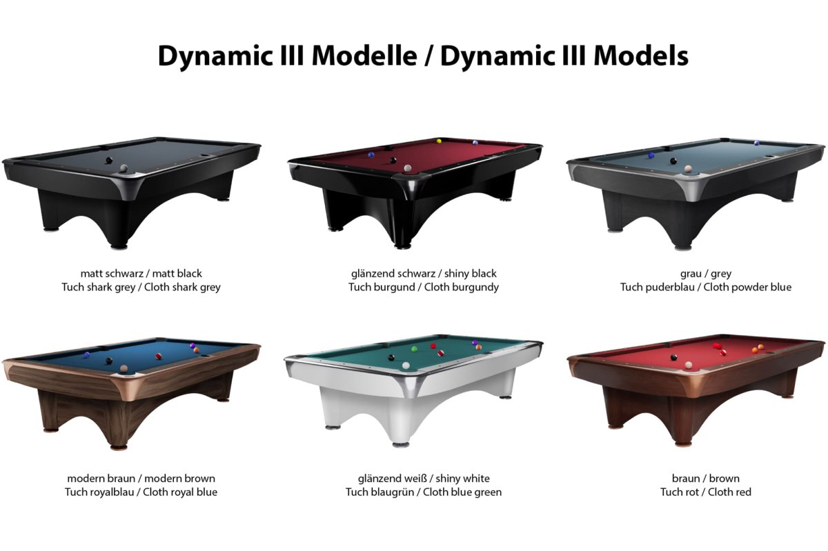 Billard US Dynamic III Noir mat 9ft – Image 9